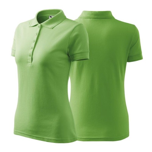 Koszulka groszkowa polo z logo na sercu i plecach damska z nadrukiem logo firmy 200g 210 kolor 39 koszulka polo