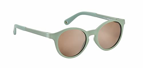 BÉABA, Dziecięce okulary przeciwsłoneczne 4-6 lat, 100% ochrona UV - KAT 3, ochrona boczna, optymalny komfort, regulowane gałązki 360°, szałwiowa zieleń - SUNRISE