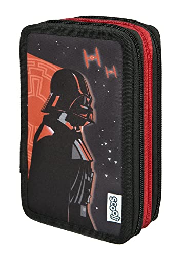 Scooli Star Wars Tripledecker – wypełniony piórnik z długopisami Eberhard Faber – stylowy piórnik z motywem – piórnik na kredki i ołówki – idealny do użytku szkolnego