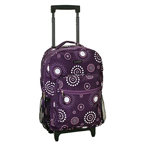 Rockland Plecak na kółkach z podwójnym uchwytem, fioletowa perła, 43 cm