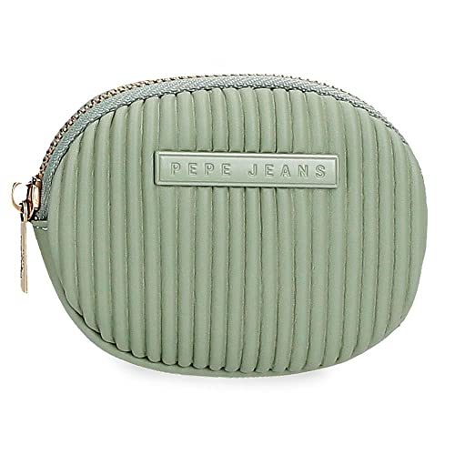 Pepe Jeans Aurora Portfel Zielony 11,5x8,5x1,5 cm Skóra syntetyczna, Zielony, Monedero, portmonetka