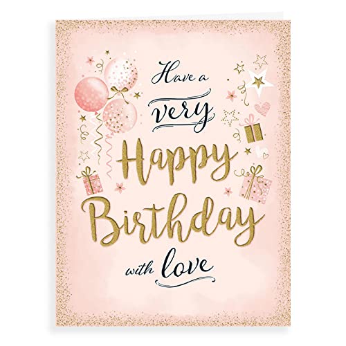 Nowoczesna kartka urodzinowa dla kobiet - 20 x 15 cm - Piccadilly Greetings