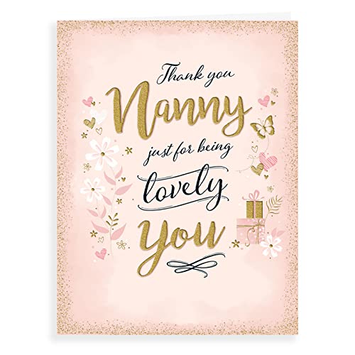 Nowoczesna kartka urodzinowa niania - 20 x 15 cm - Piccadilly Greetings
