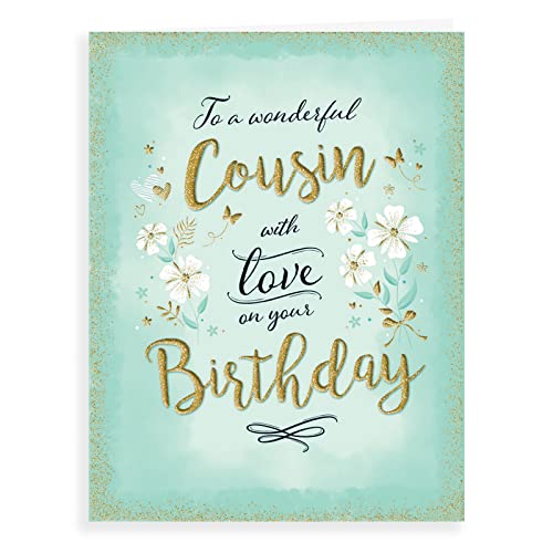 Nowoczesna kartka urodzinowa kuzyn F - 20 x 15 cm - Piccadilly Greetings