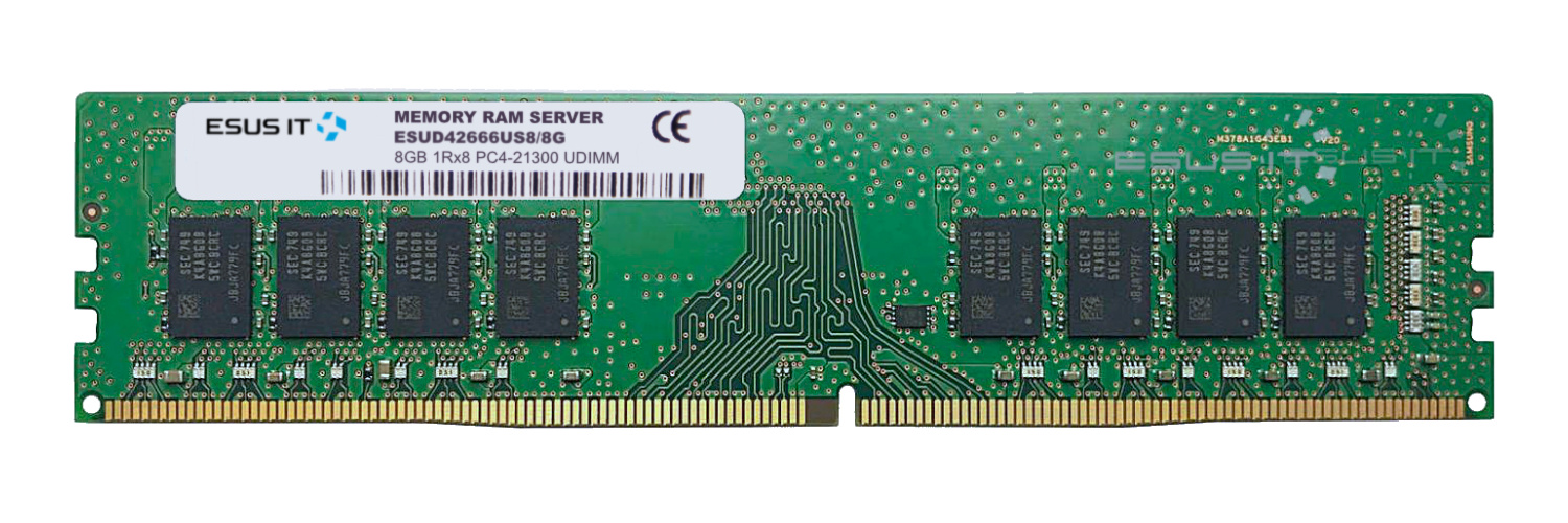 Pamięć RAM 1x 8GB ESUS IT NON-ECC UNBUFFERED DDR4 2666MHz PC4-21300 UDIMM | ESUD42666US8/8G