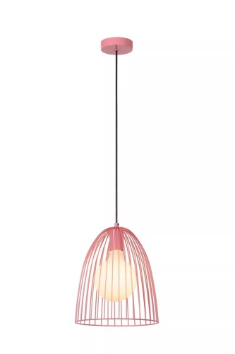 Lucide Macarons 74417/01/66 lampa wisząca zwis 1x40W E27 różowa