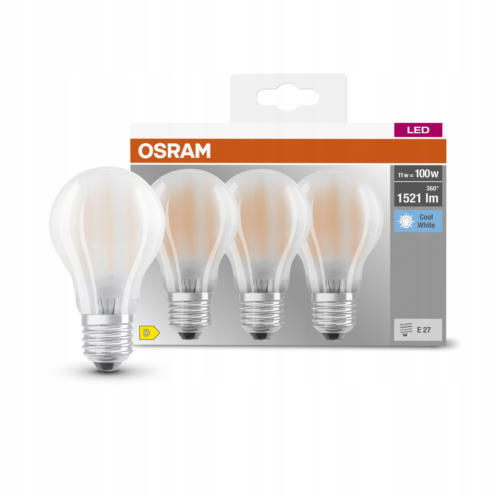 Osram żarówka LED E27 Base CL A 11W matowa 3 szt.
