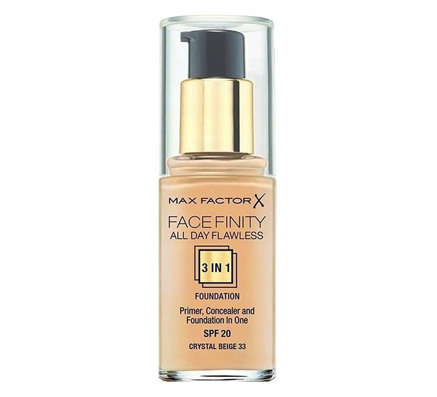 Max Factor facefi testów 3 in 1 Foundation 33 Crystal beżowy, 30 G MAXCOSC70971275