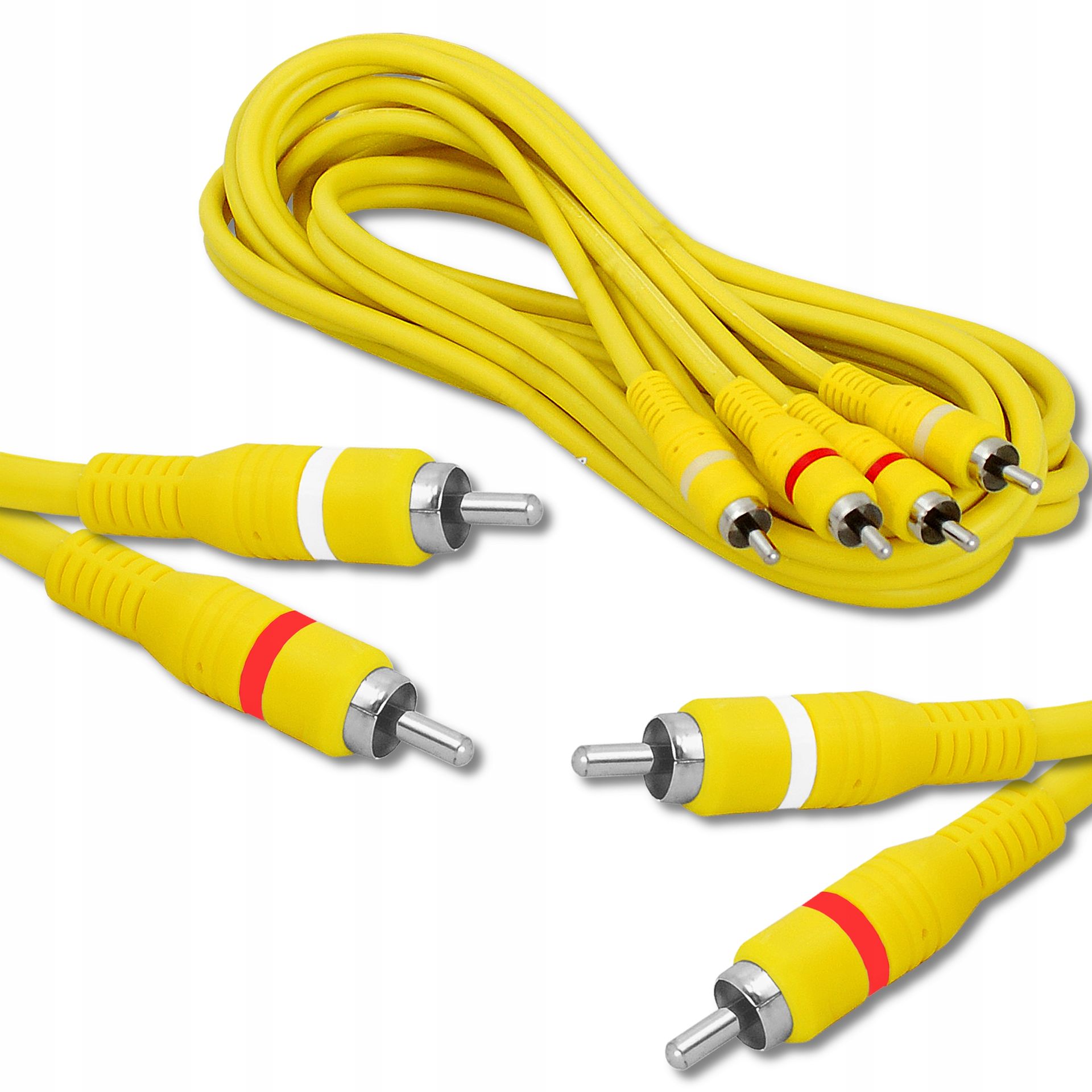 Kabel 2 Wtyki Rca - 2 Wtyki Rca 1.5M Żółty