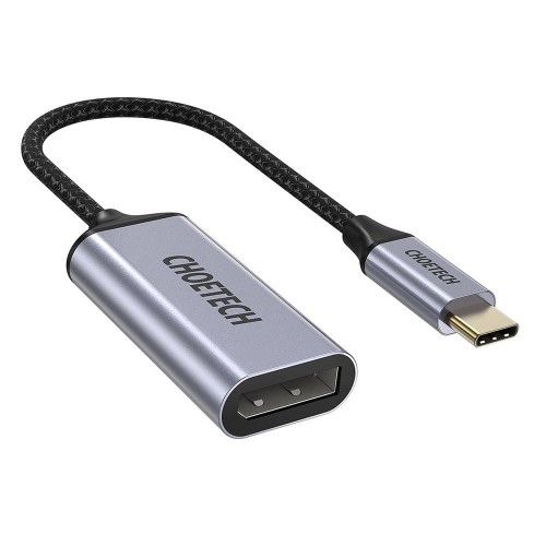 Choetech Choetech jednokierunkowy kabel przejściówka z USB Typ C (męski) do Display Port (żeński) 4K 0,2m szary (HUB-H11)