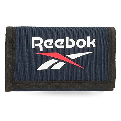 Reebok Boston Portfel z Portmonetką, Niebieski, 13x8x2,5 cm, Poliester, niebieski, Cartera con Monedero, Portfolio z portfelem