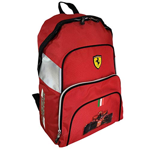 Amerykański plecak Ferrari Kids, Czerwony, zaino tempo libero ferrari, Casual