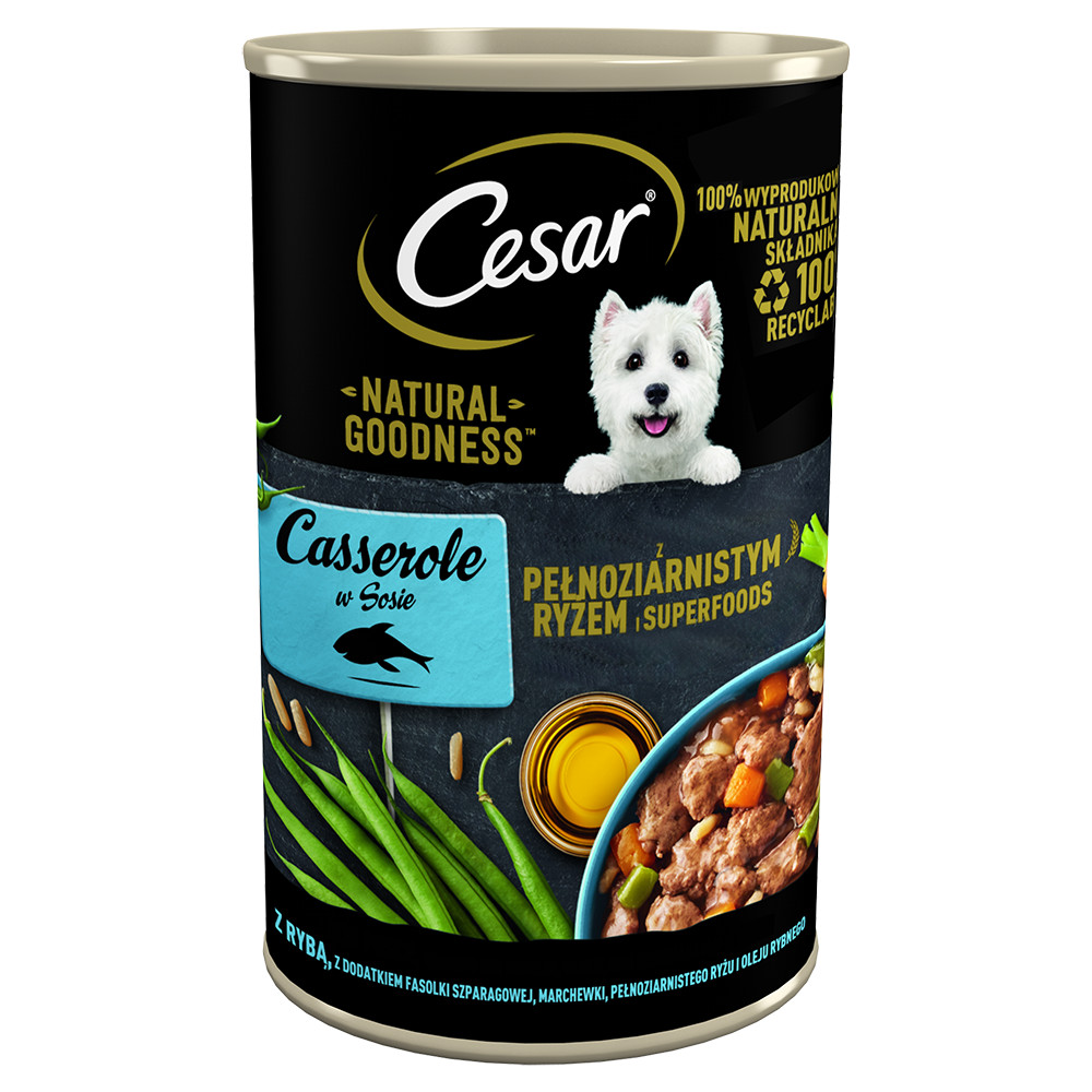 CESAR puszka 400g mokra karma pełnoporcjowa dla dorosłych psów z rybą w sosie