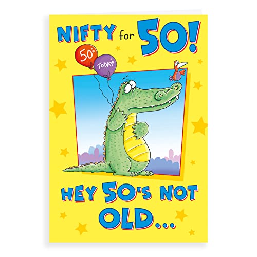 Humour Milestone wiek kartka urodzinowa wiek 50 M - 23 x 15 cm - Regal Publishing