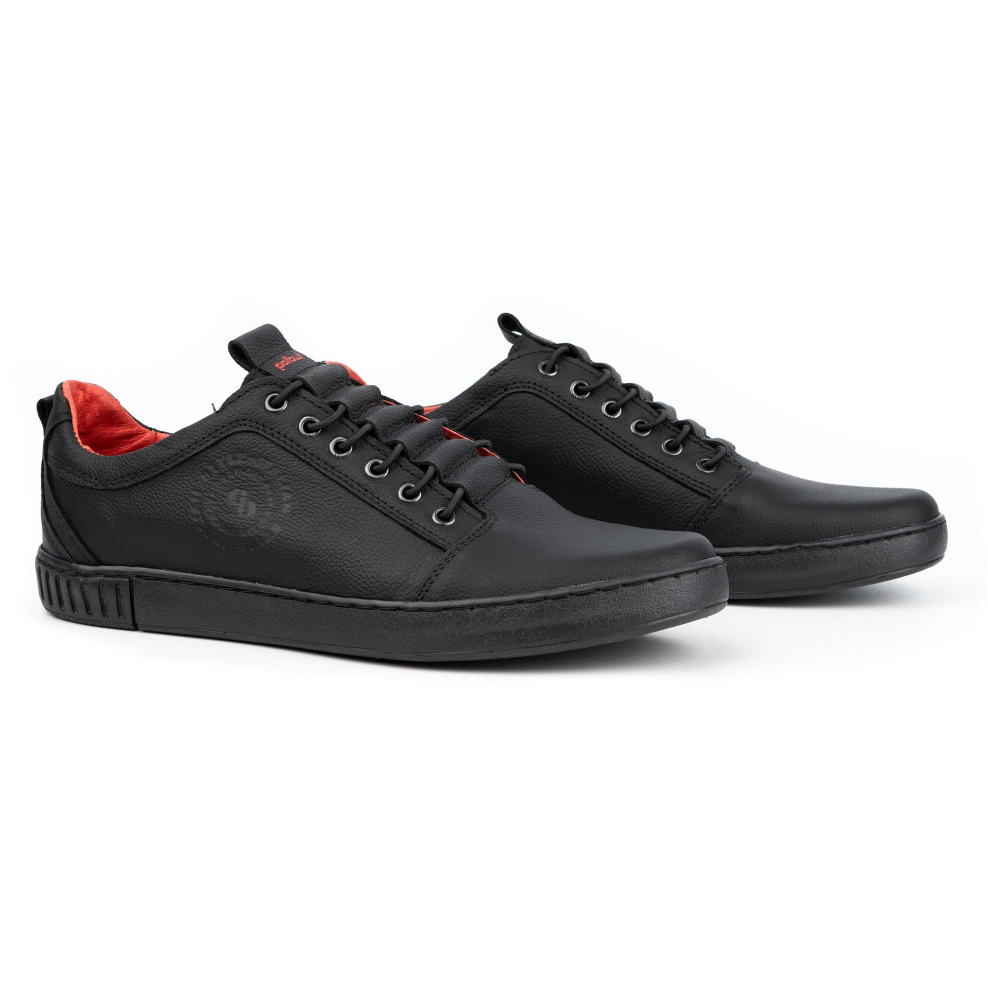 Buty męskie skórzane casual 2121/2 czarne - Polbut