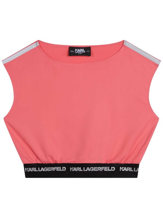 KARL LAGERFELD Bluzka Z15410 D Czerwony Regular Fit
