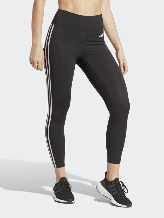 adidas Legginsy Train Essentials 3-Stripes High-Waisted 7/8 Leggings HT5438 Czarny