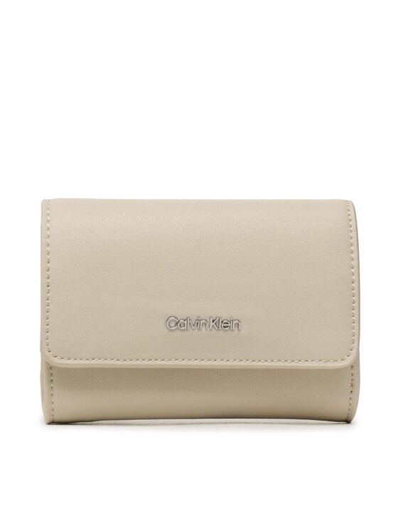 Calvin Klein Mały Portfel Damski Ck Must Trifold Sm K60K607251 Szary