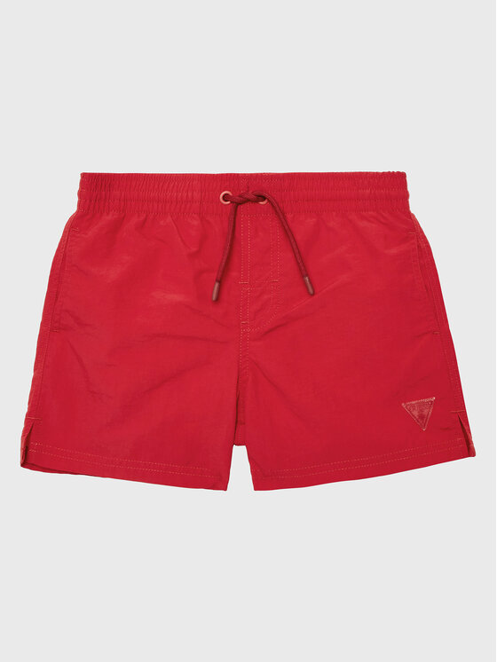 Guess Szorty kąpielowe L3GZ00 WFFI2 Czerwony Regular Fit