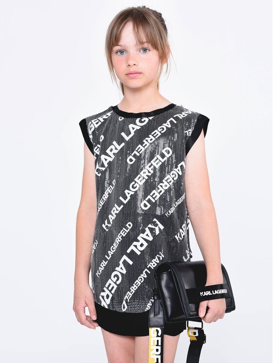 KARL LAGERFELD Sukienka codzienna Z12242 S Czarny Regular Fit