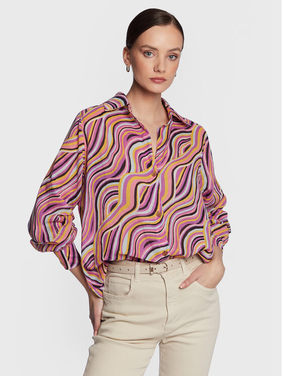 Billabong Koszula Swell EBJWT00102 Fioletowy Oversize