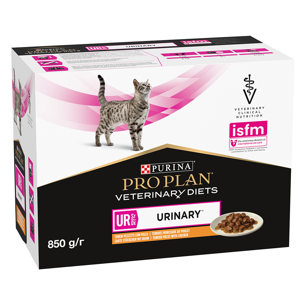 Purina Pro Plan Veterinary Diets Feline UR ST/OX Urinary, kurczak - 2 x 10 x 85 g