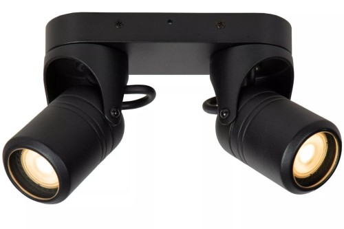 Lucide Niort 14825/02/30 kinkiet lampa ścienna IP44 2x6W GU10 czarny