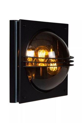 Lucide Privas 14828/02/30 kinkiet lampa ścienna IP44 2x40W E27 czarny