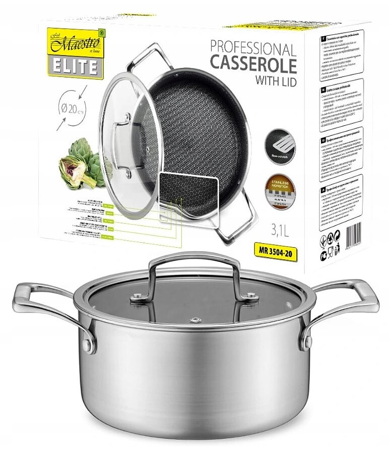 Maestro Garnek z pokrywką 20 cm MR-3504-20