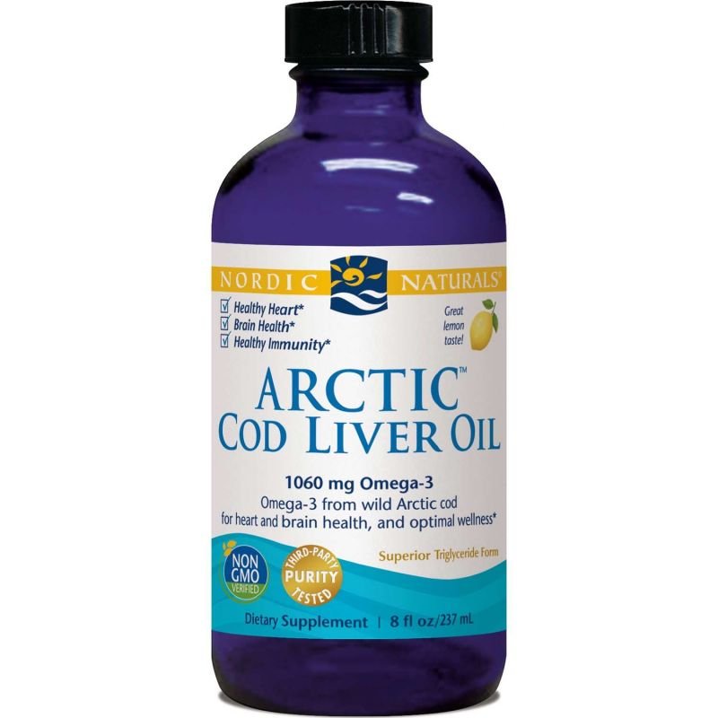NORDIC NATURALS Nordic Naturals Arctic Cod Liver Oil 1060mg (Olej z Wątroby Dorsza)  237ml Cytryna