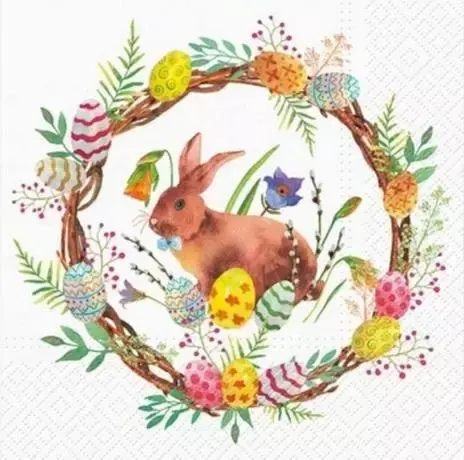 Serwetki Królik z wianuszkiem 33x33cm 20szt - PAW