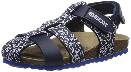 Geox B CHALKI Boy Sandal, granatowy/biały, 26 EU, granatowy biały (navy white), 26 EU