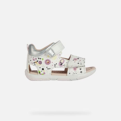 Geox Sandały dla chłopców i dziewczynek B TAPUZ Girl Sandal, biały/LT różowy, 26 EU, White Lt Rose, 26 EU