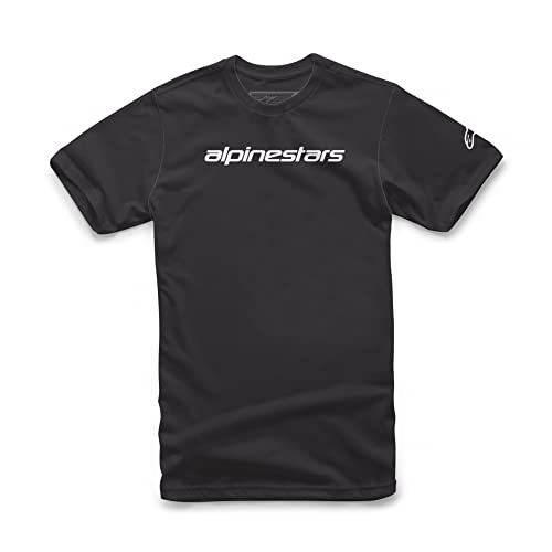 Alpinestars Ageless Classic - Męski T-shirt ze 100% bawełny, sportowa koszulka z krótkim rękawem, krój podkreślający sylwetkę, czarny/szary, S