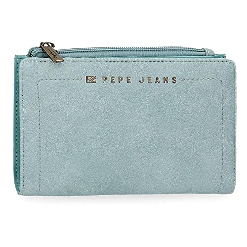 Pepe Jeans Diane Niebieski Portfel z wizytówką 17x10x2 cms Skóra syntetyczna, niebieski, Cartera con Tarjetero, Portfel z karty