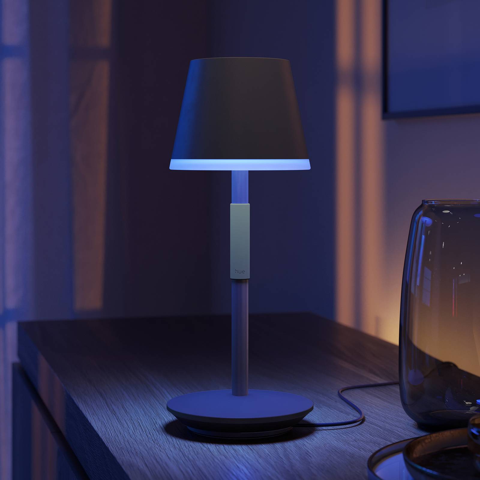 Philips Hue Go przenośna lampa stołowa LED, czarna