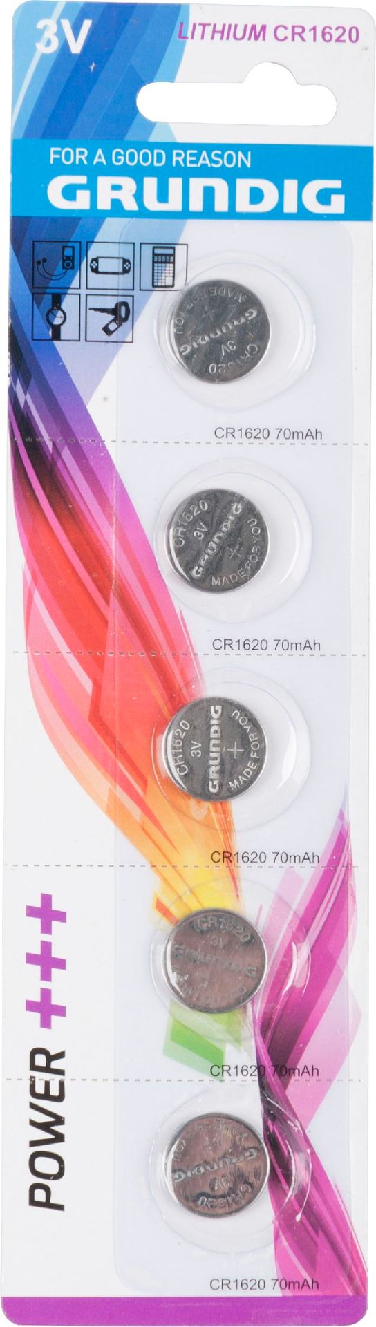 Baterie płaskie litowe CR1620 GRUNDIG x5