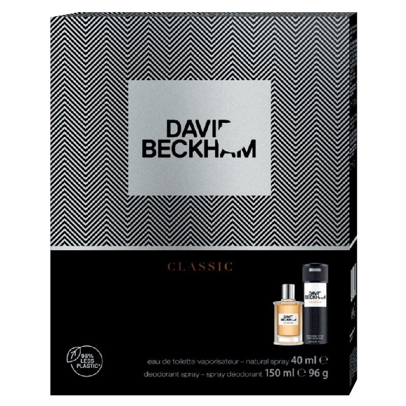 David Beckham DAVID Zestaw upominkowy CLASSIC, woda toaletowa 40 ml + dezodorant w sprayu 150 ml 3616302038046