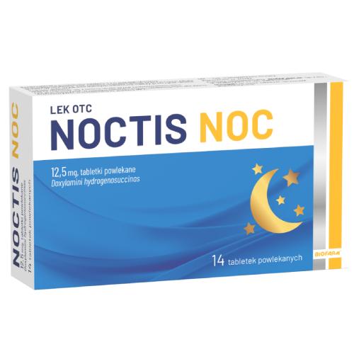 Noctis Noc 12,5mg, Lek stosowany przy problemach z zasypianiem i bezsenności, 14 tabletek - !!! 24h WYSYŁKA !!!