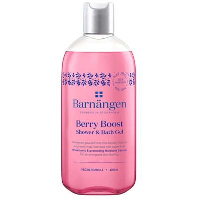Barnangen Barnangen Berry Boost Shower & Bath Gel Żel do kąpieli i pod prysznic z olejkiem z czarnych jagód 400ml