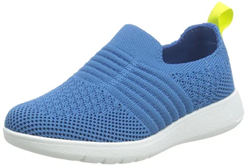 Clarks Ezera Walk T. Sneakersy dla chłopców i dziewczynek, niebieskie tkaniny tekstylne, 20,5 EU, Niebieska tkanina, 20.5 EU