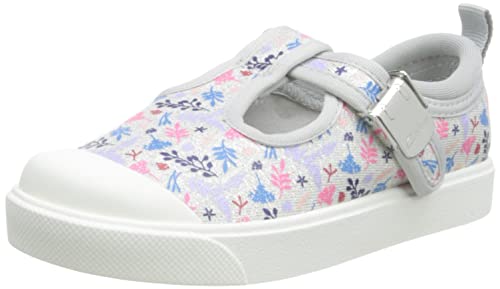 Clarks City Dance T. Sneakersy dla chłopców i dziewczynek, srebrne, rozmiar 20,5, srebro, 20.5 EU Weit