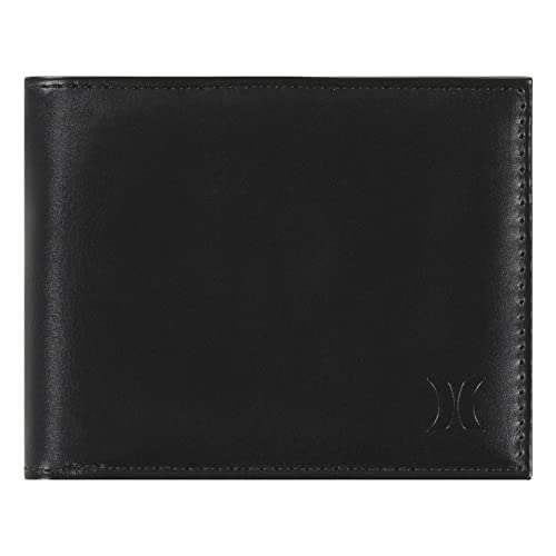 Hurley Hrla Icon Bifold Wallet, Akcesoria podróżne-Portfel dla mężczyzn, czarny, 1SIZE, Black