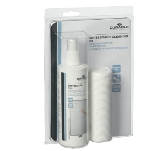 Płyn do tablic 250 ml i ściereczka z mikrofibry WHITEBOARD CLEANING KIT DU1168