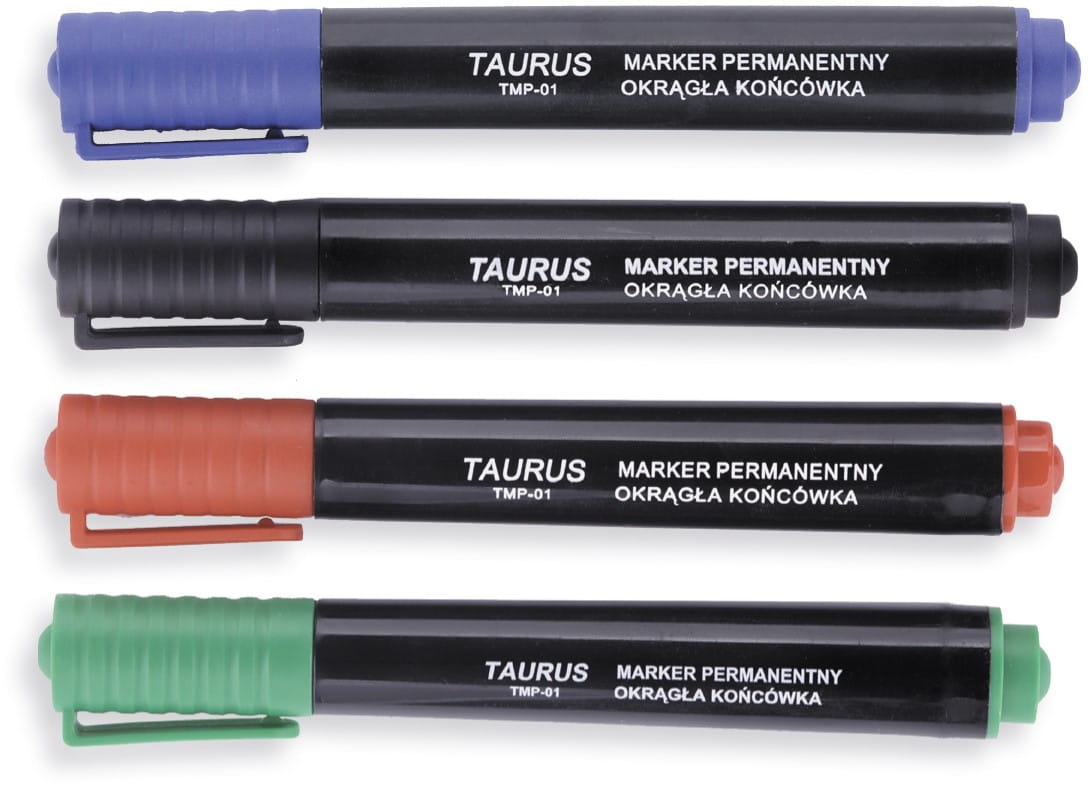 Marker permanentny okrągły TAURUS 9001A zielony /TMP-01/