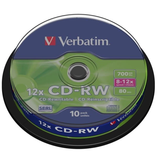 Verbatim CD-RW 700MB 12X Cake 10szt PL248