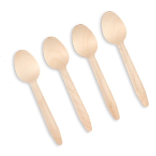 Sztućce łyżki drewniane 16,5cm NATURA 100szt.