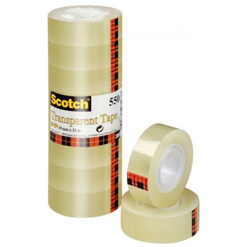 3M Taśma Scotch 550 DxS) 33 m x 19 mm 5501933 8 Rolka(ek)