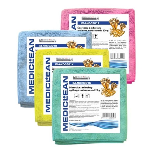 Medi Sept Ścierki z mikrofibry A5 zielone 220g 40X40 IM-AKC-0302G