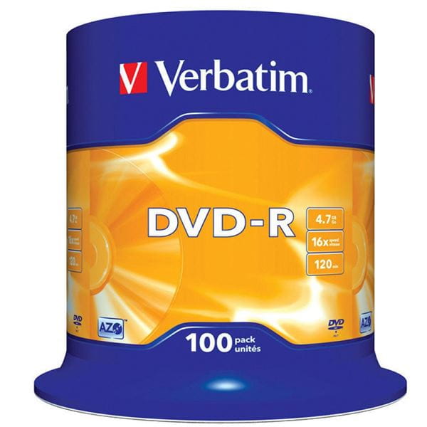 DVD-R 4,7gb VERBATIM 16x AZO A-100 CAKE /VER43549/